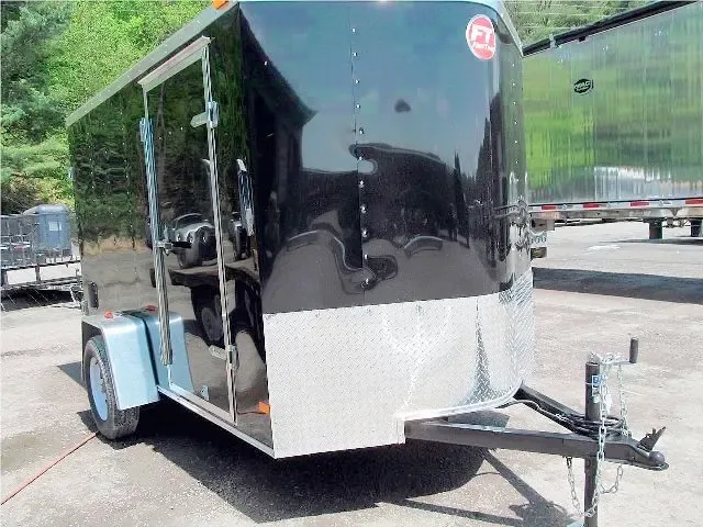 Cargo 10ft BLACK V-NOSE SIDE DOOR