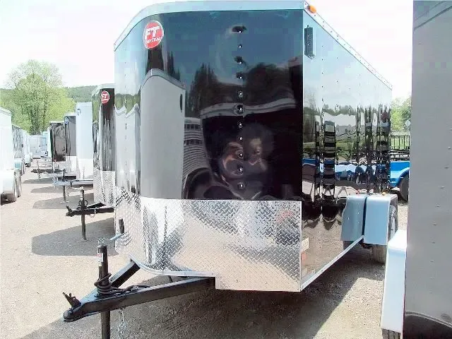 Cargo 12ft  BLACK WITH REAR RAMP DOOR