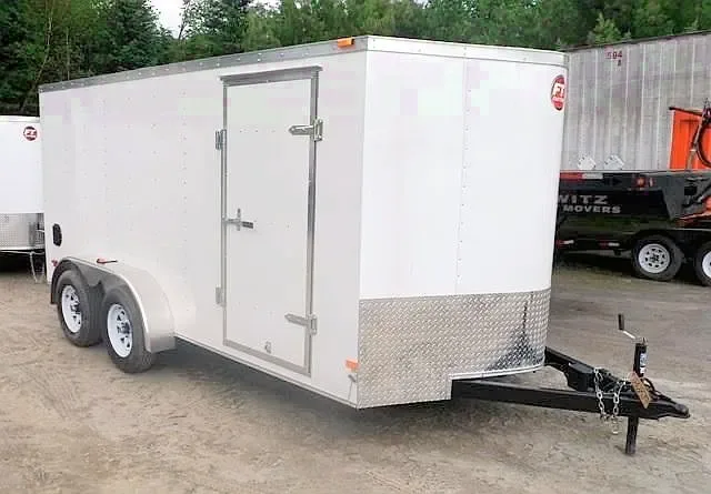 Cargo 14ft White With Ramp: 2-3500lb axles