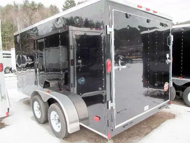 Black Cargo 14ft V-nose tandem axle