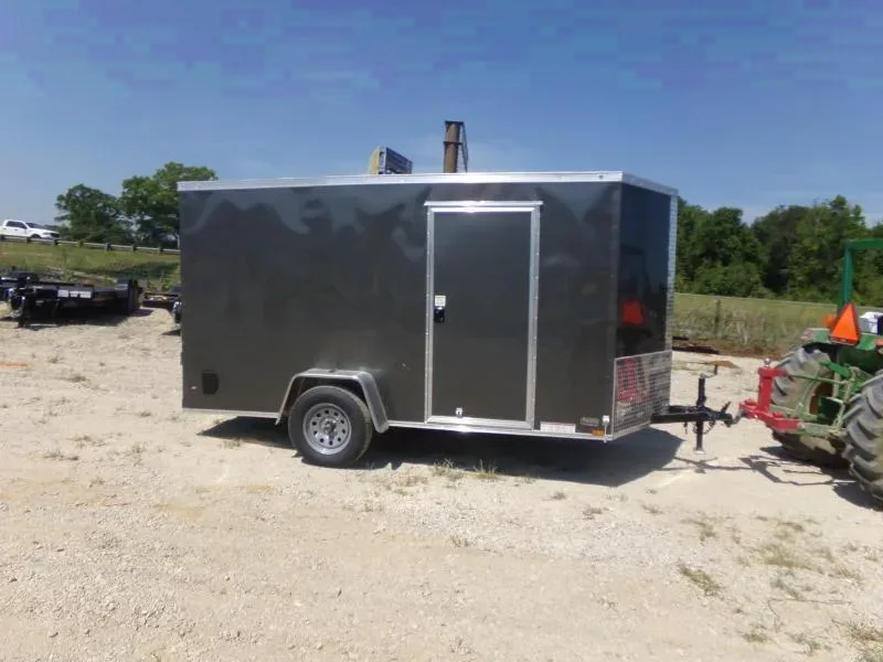 2025 Diamond Cargo 6x12 Grey Enclosed Trailer with Ramp Door - Make an Offer