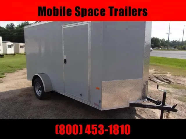 2025 Rock Solid Cargo 6x12 Silver Enclosed Trailer with D-Rings