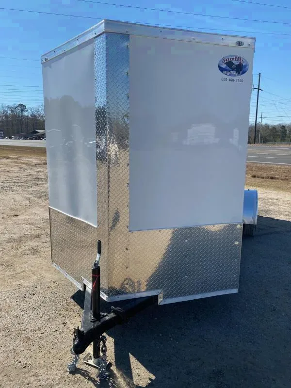 2025 Quality Cargo 6x14 White Enclosed Trailer w/ Ramp Door