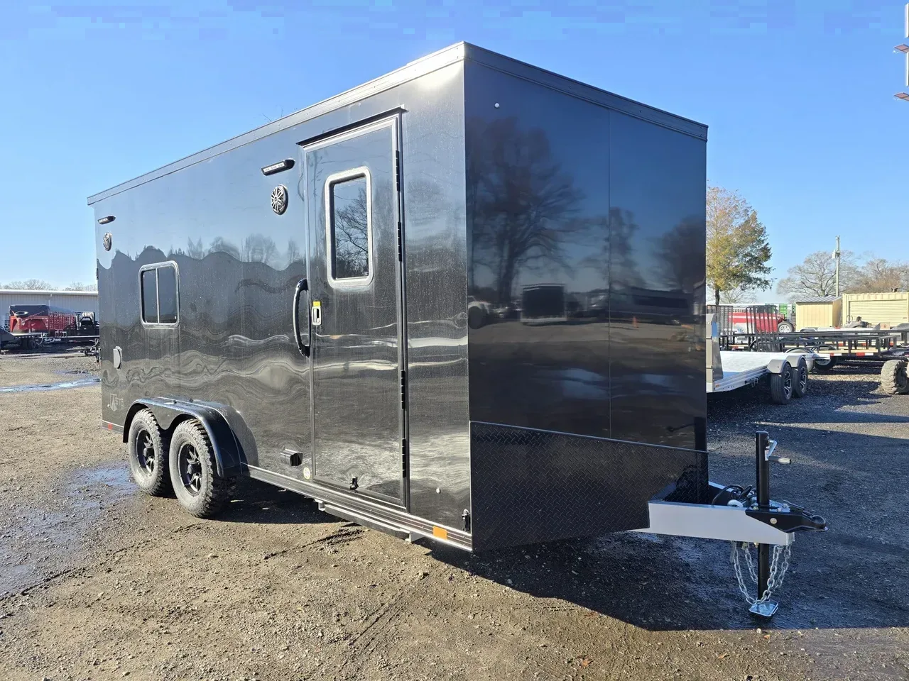 Aluminum 2026 7.5X16 ATC Trailers 7.5×16 STO450 Adventure Package 7K Enclosed Aluminum Toy Hauler Camper Trailer -eccmi7516-236206 7.5 ft. x16 ft.