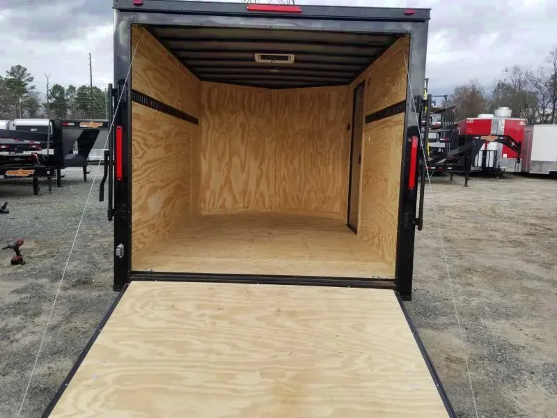 2025 Quality Cargo 7x10 Blackout Enclosed Trailer with Ramp Door