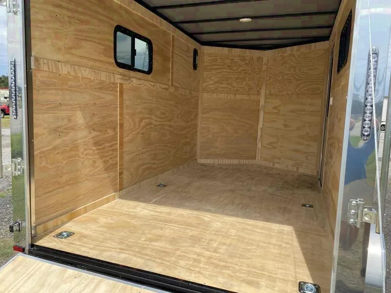 2025 Covered Wagon 7x12 White Motorcycle Enclosed Trailer