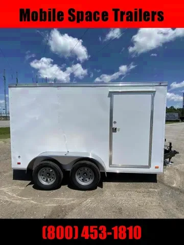 2025 Covered Wagon 7x12 White Gold Series Enclosed Cargo Trailer