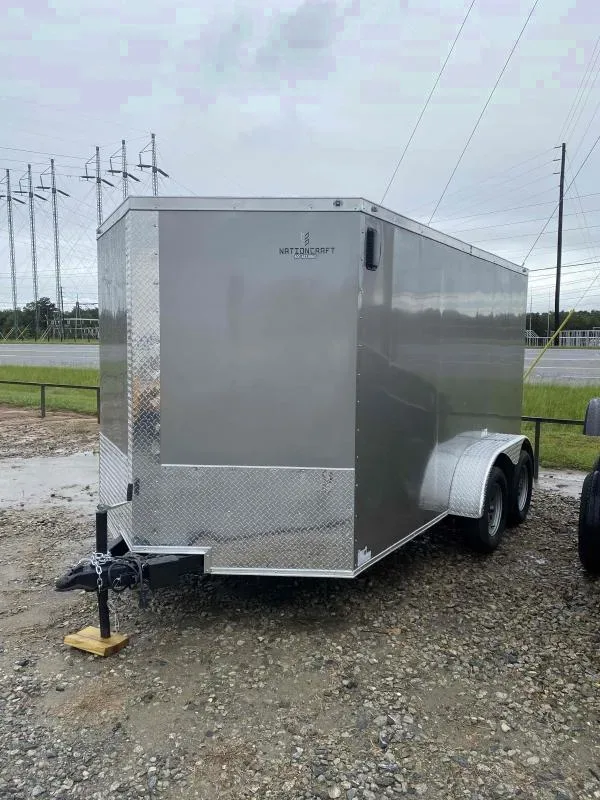 2025 NationCraft 7x12 Silver Enclosed Cargo Trailer