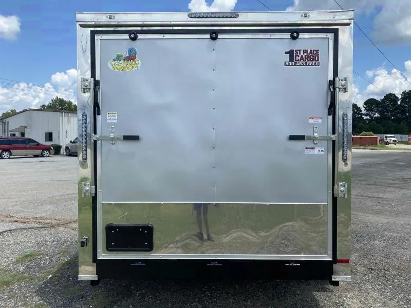 2025 Covered Wagon 7x12 Red Cargo Trailer - Bonaire, GA