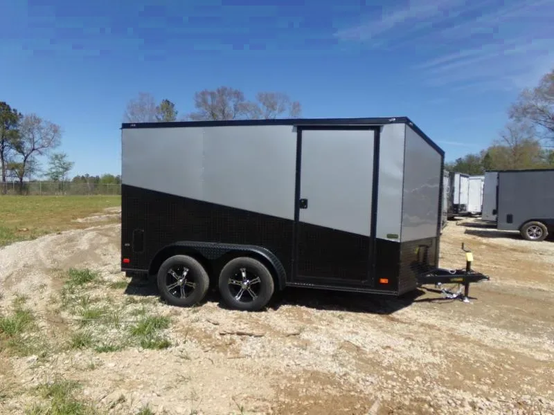 2025 Covered Wagon 7x12 Black Enclosed Cargo Trailer - Bonaire, GA