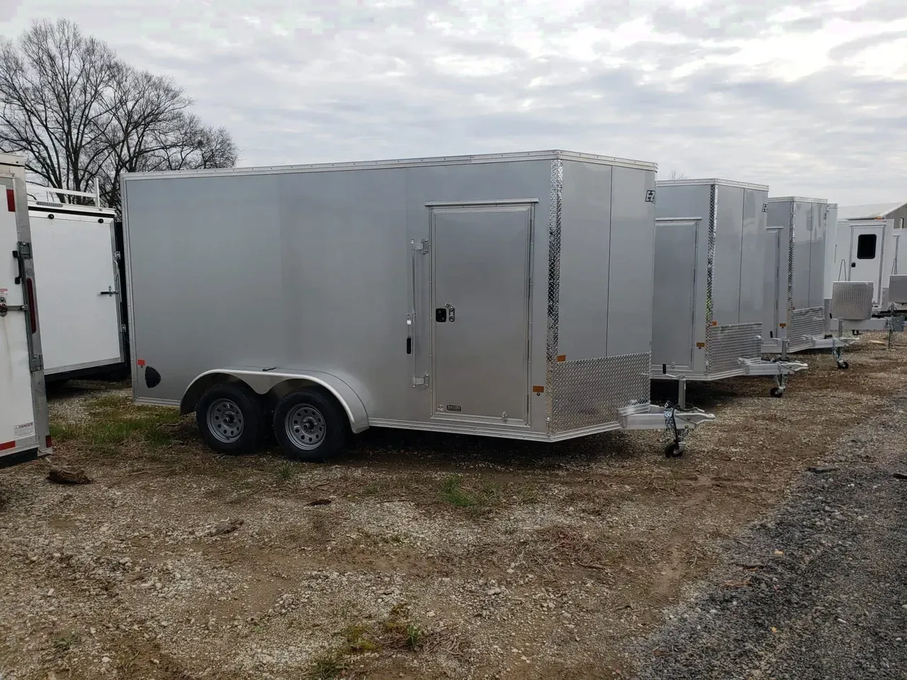 Aluminum 2024 7X12 EZ Hauler 7×12 tandem axle cargo enclosed aluminum trailer Aluminum Trailers-ecmi712-012101 7 ft. x12 ft.