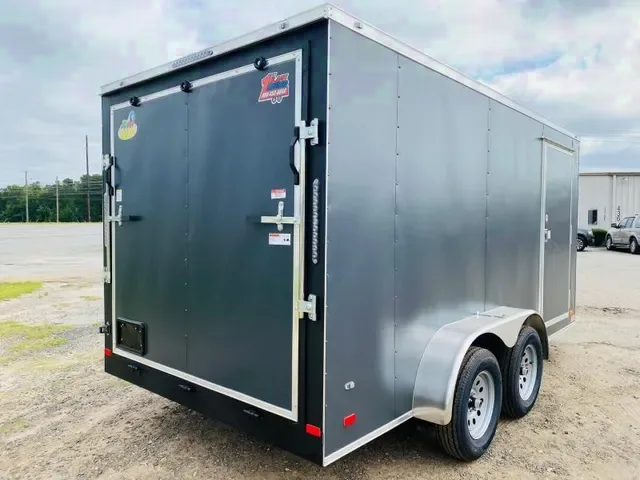 2025 Covered Wagon 7x14 Charcoal Enclosed Cargo Trailer - Bonaire, GA