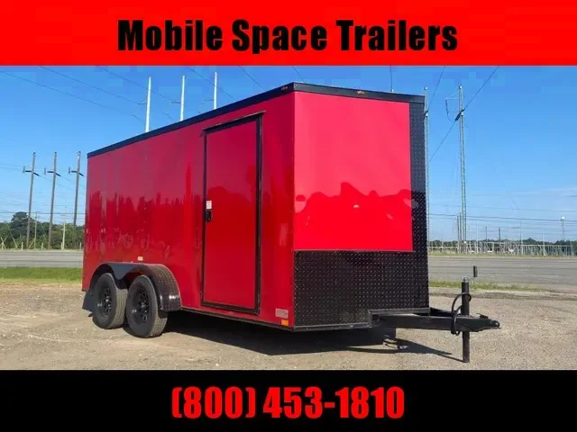 Make Offer: 2025 Empire Cargo 7x14 Red Blackout Enclosed Trailer