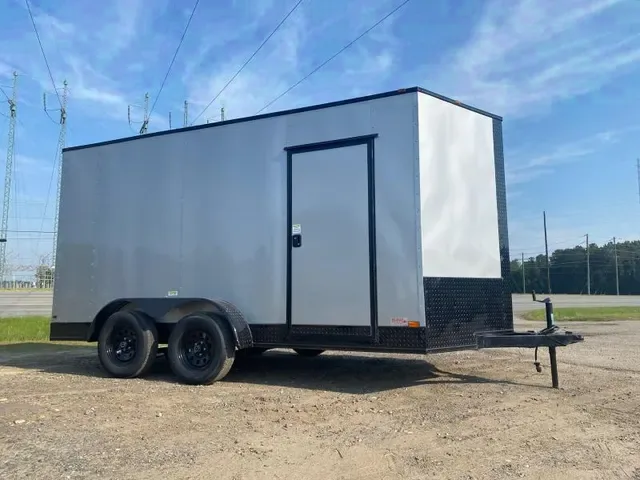 2025 Empire Cargo 7x14 Silver Blackout Tandem Trailer - Submit Your Offer