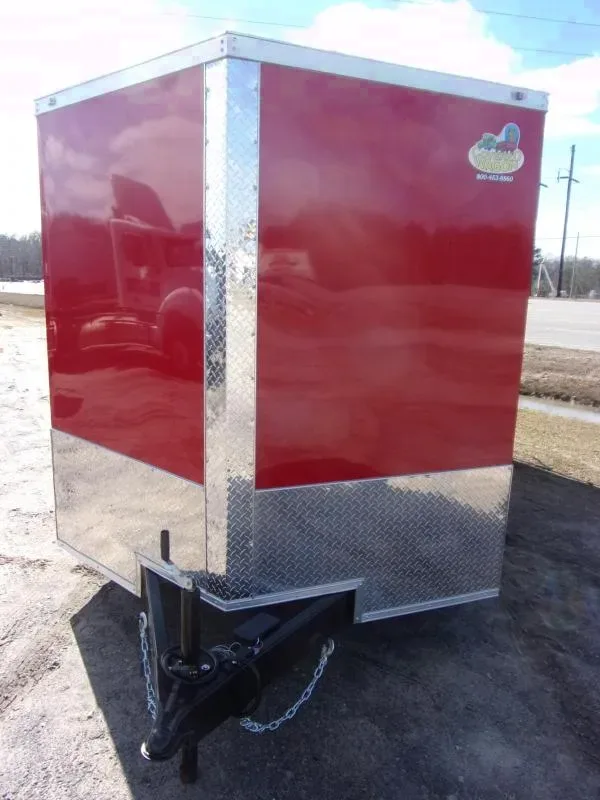 2025 Covered Wagon 7x14 Red Cargo Trailer - Bonaire, GA