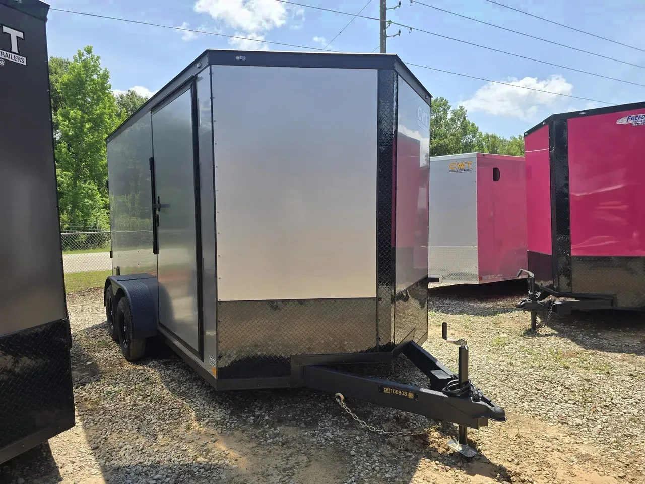 Enclosed 2026 7X14 Covered Wagon Trailers 7X14 Tandem Axle 7K Enclosed Trailer -ECCW714-108808 7 ft. x14 ft.
