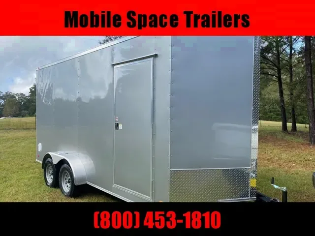 2025 Covered Wagon 7x16 Enclosed Cargo Trailer - Silver Finish