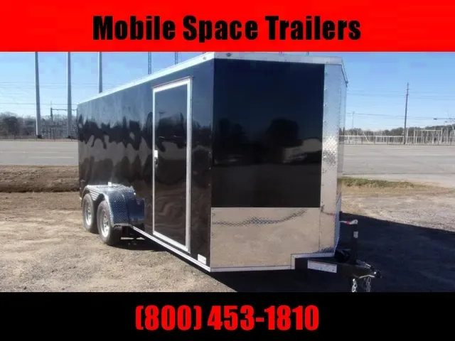2025 NationCraft 7x16 Black Enclosed Cargo Trailer