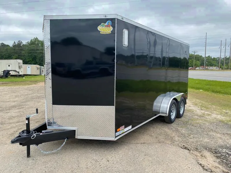 2025 Covered Wagon 7x16 Black Enclosed Cargo Trailer - Bonaire, GA