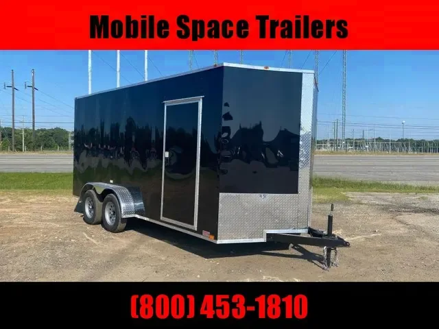 Make Offer: 2025 Empire Cargo 7x16 Black Enclosed Trailer with 7' Interior