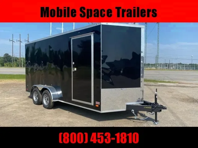 2025 Covered Wagon 7x16 Black Enclosed Trailer with 7' Interior - Make an Offer