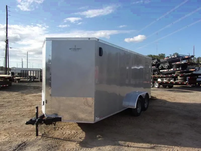 2025 NationCraft 7x16 Silver Enclosed Cargo Trailer - Bonaire, GA