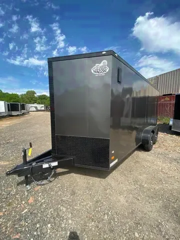 2025 Covered Wagon 7x16 Charcoal Blackout Enclosed Cargo Trailer
