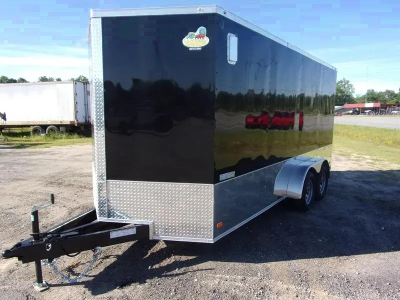 2025 Covered Wagon 7x16 Black Screwless Cargo Trailer - Bonaire, GA