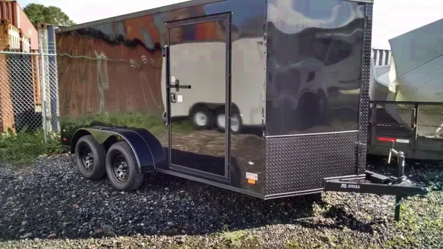 2025 Covered Wagon 7x16 Blackout Cargo Trailer with Ramp Door