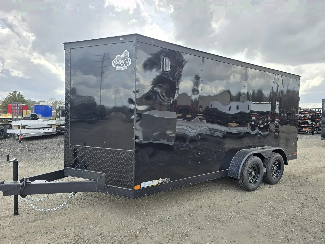 Enclosed 2026 7X16 Covered Wagon Trailers 7×16′ blackout enclosed trailer w extra wide doors -eccw716-110130 7 ft. x16 ft.