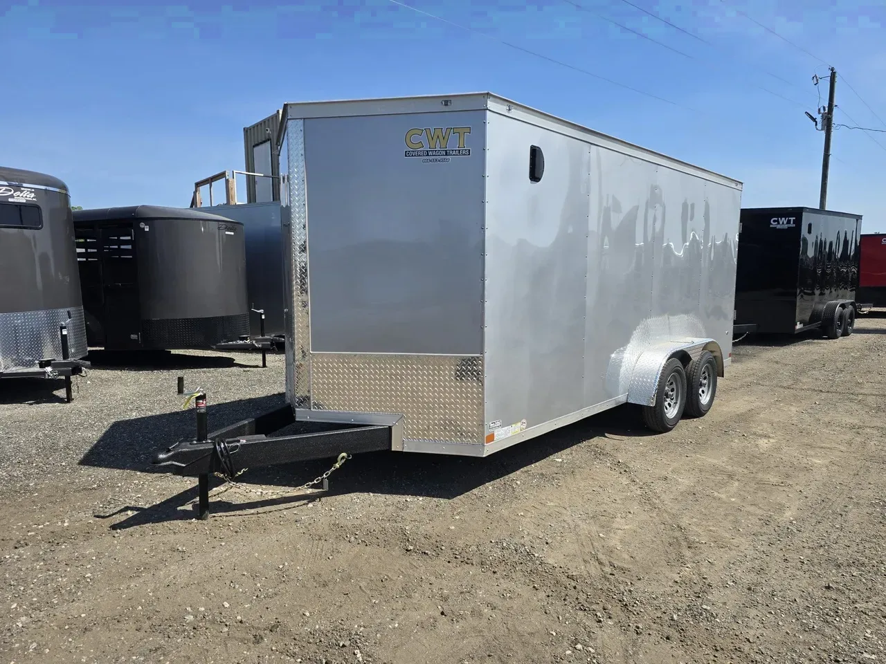 Enclosed 2026 7X16 Covered Wagon Trailers 7X16 Tandem Axle 7K Enclosed Cargo Trailer -ECCW716-111644 7 ft. x16 ft.