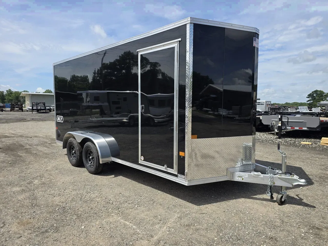 Aluminum 2026 7X16 EZ Hauler 7×16 XLT PRO tandem axle cargo enclosed aluminum trailer -ecmi716-XLT-039405 7 ft. x16 ft.