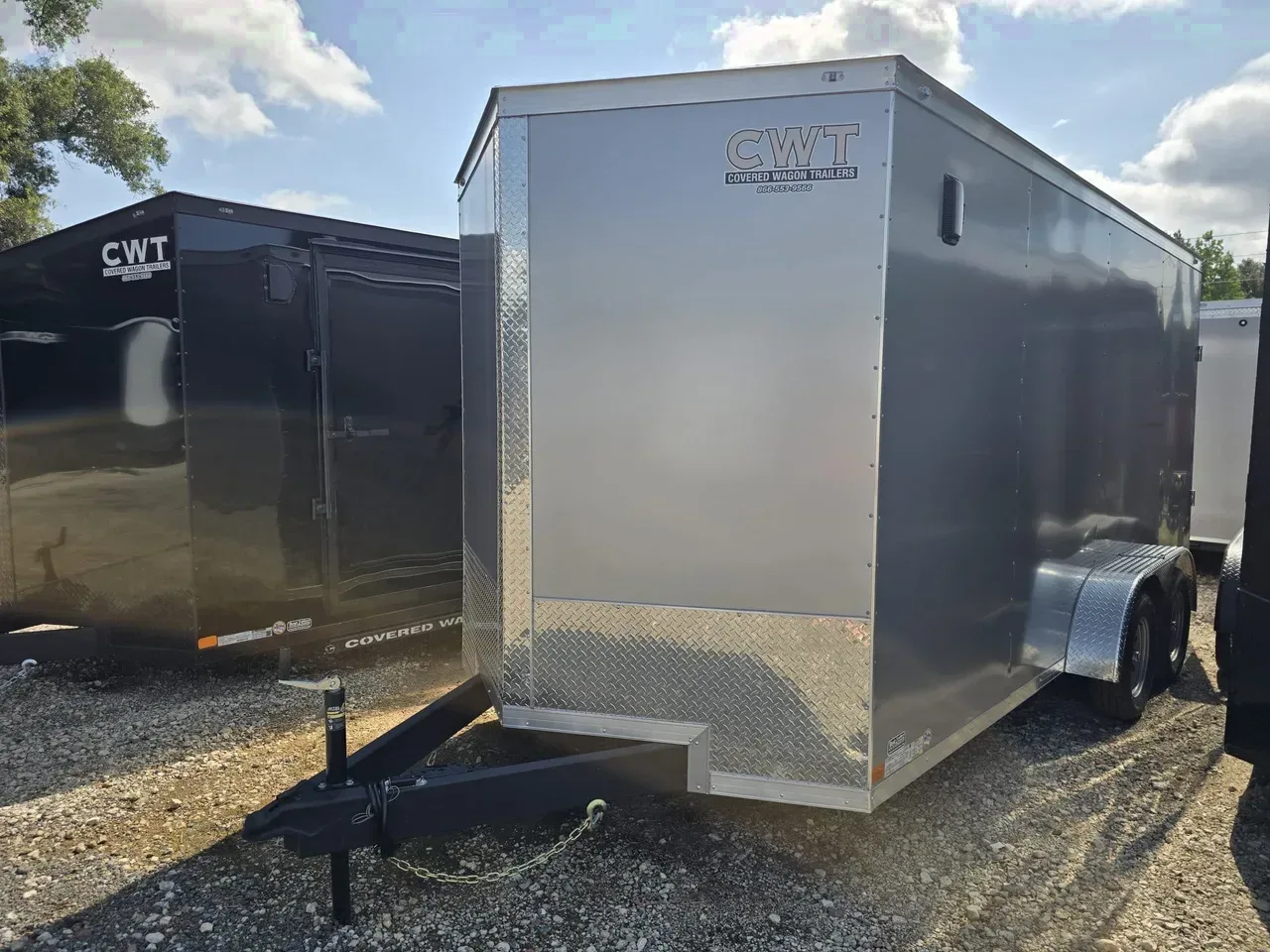 Enclosed 2026 7X16 Covered Wagon Trailers 7X16 Tandem Axle 7K Enclosed Cargo Trailer -ECCW716-110155 7 ft. x16 ft.