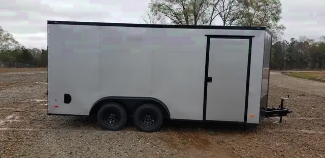 2025 Covered Wagon 8.5x16 Silver Blackout Wide Body Cargo Trailer