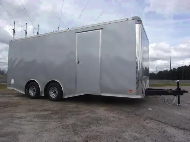 Premium 2025 Covered Wagon 8.5x20 Silver Spread Axle Car Hauler
