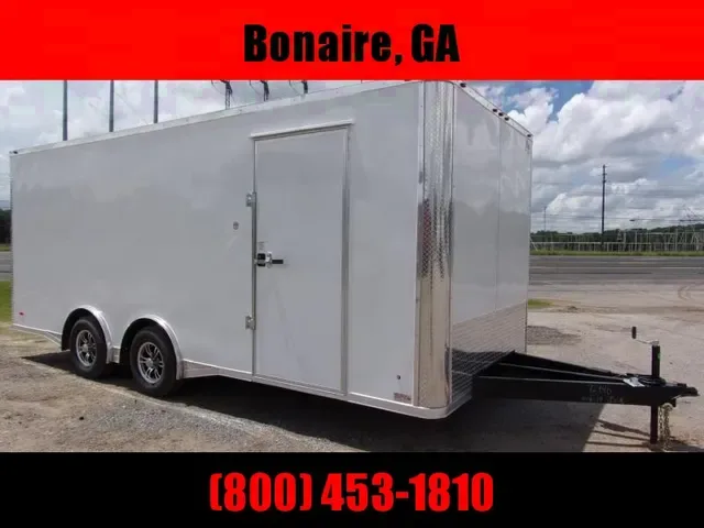 New 2025 Freedom 8.5x20 White Enclosed Car Hauler - Semi-Screwless Design