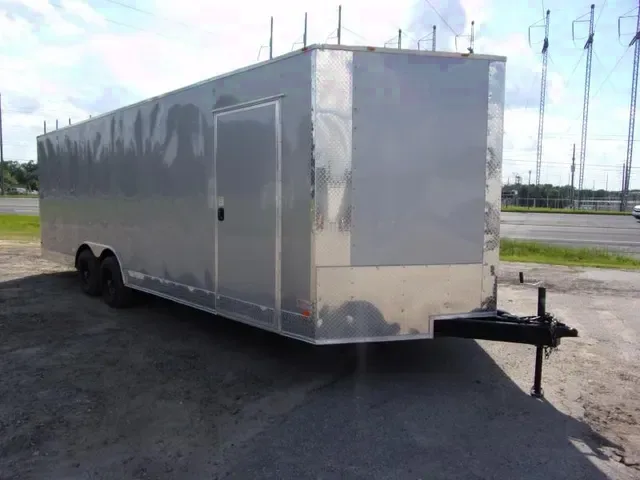 Sleek Silver 2025 Empire Cargo 8.5x20 Carhauler - 10K GVWR
