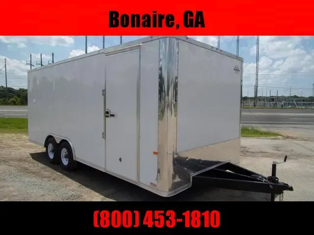 Robust 2025 Rock Solid Cargo 8.5x20 White Car Hauler - 10K Rating
