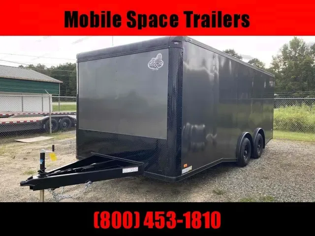 2025 Covered Wagon 8.5x20 Spread Axle Car Hauler - White Exterior