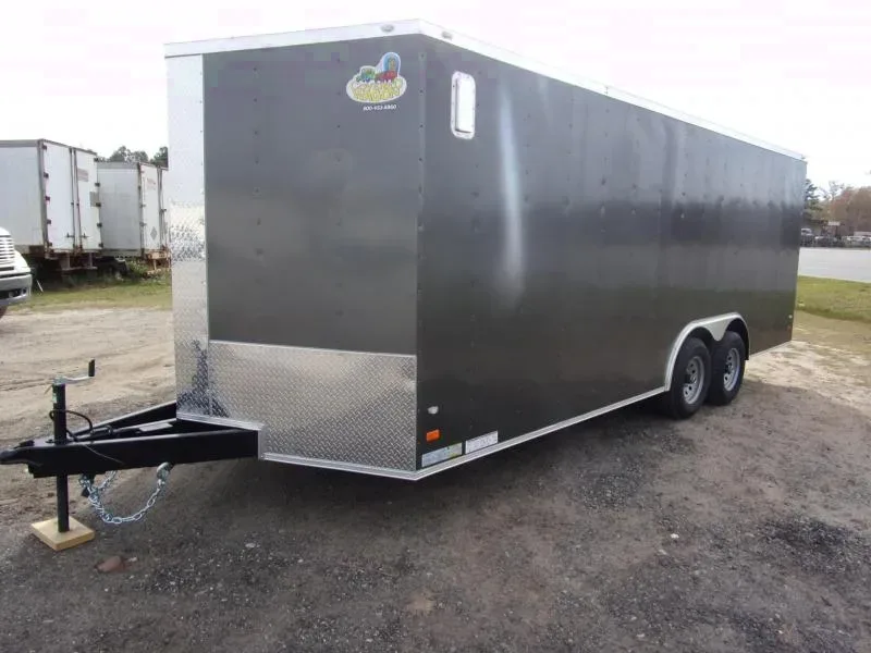 2025 Covered Wagon 8.5x20 Charcoal Enclosed Car Hauler – Make an Offer!