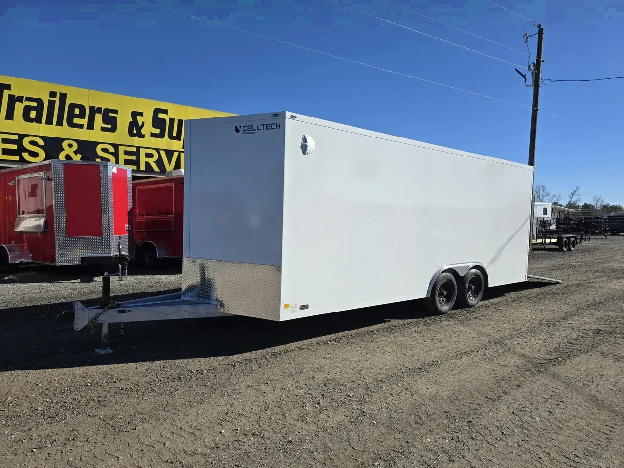 Enclosed 2026 8.5X20 Cell Tech 8.5×20′ Tandem Axle10K Enclosed Heavy Duty Contracting Trailer -ECCW8520-002051 8.5 ft. x20 ft.