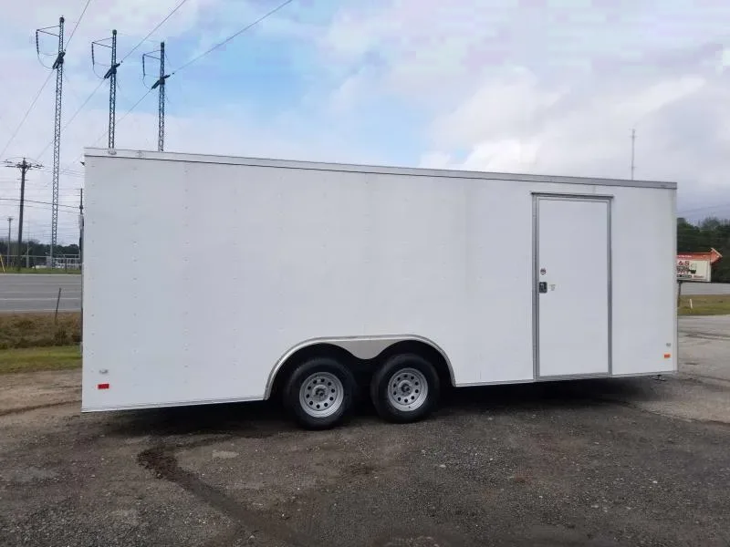 2025 Covered Wagon 8.5x22 White Car Hauler Enclosed Trailer - Bonaire, GA
