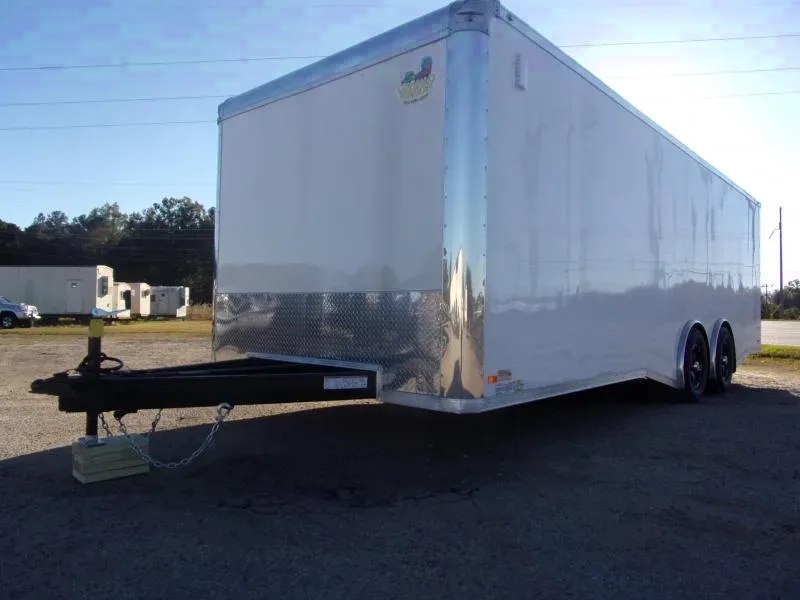 2025 Covered Wagon 8.5x24 10k White Enclosed Car Hauler with Ramp Door - Offer Accepted!