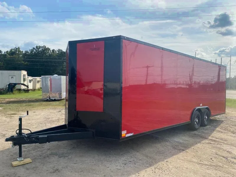 2025 NationCraft 8.5x24 10k Red Enclosed Carhauler - Bonaire, GA
