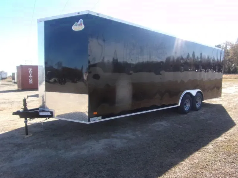 2025 Covered Wagon 8.5x24 Black Enclosed Carhauler
