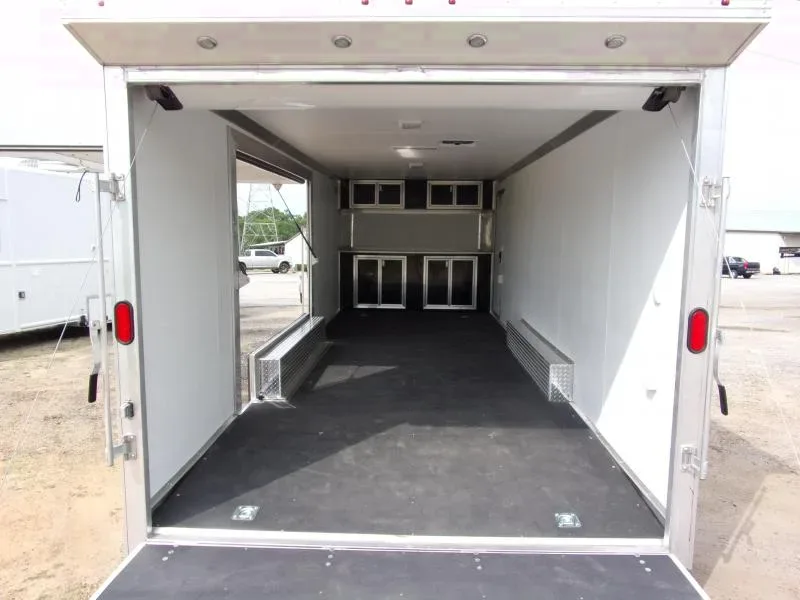2025 Mission 8.5x24 White Cargo Trailer with Elite Escape Door