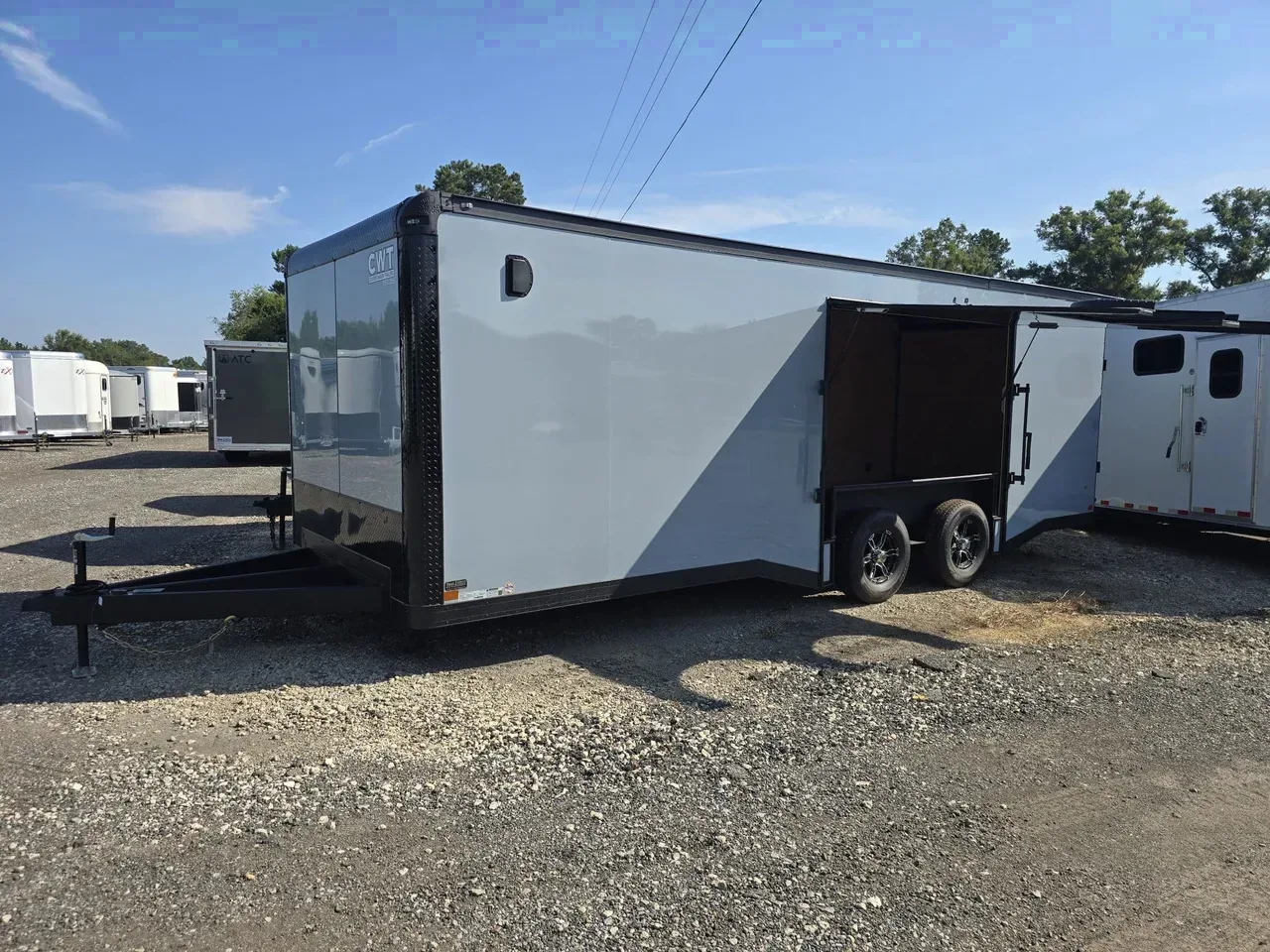 Car Hauler Trailer 2026 8.5X24 Covered Wagon Trailers 8.5X24 10K Enclosed Car Hauler With Escape Door -eccw8524-113315 8.5 ft. x24 ft.