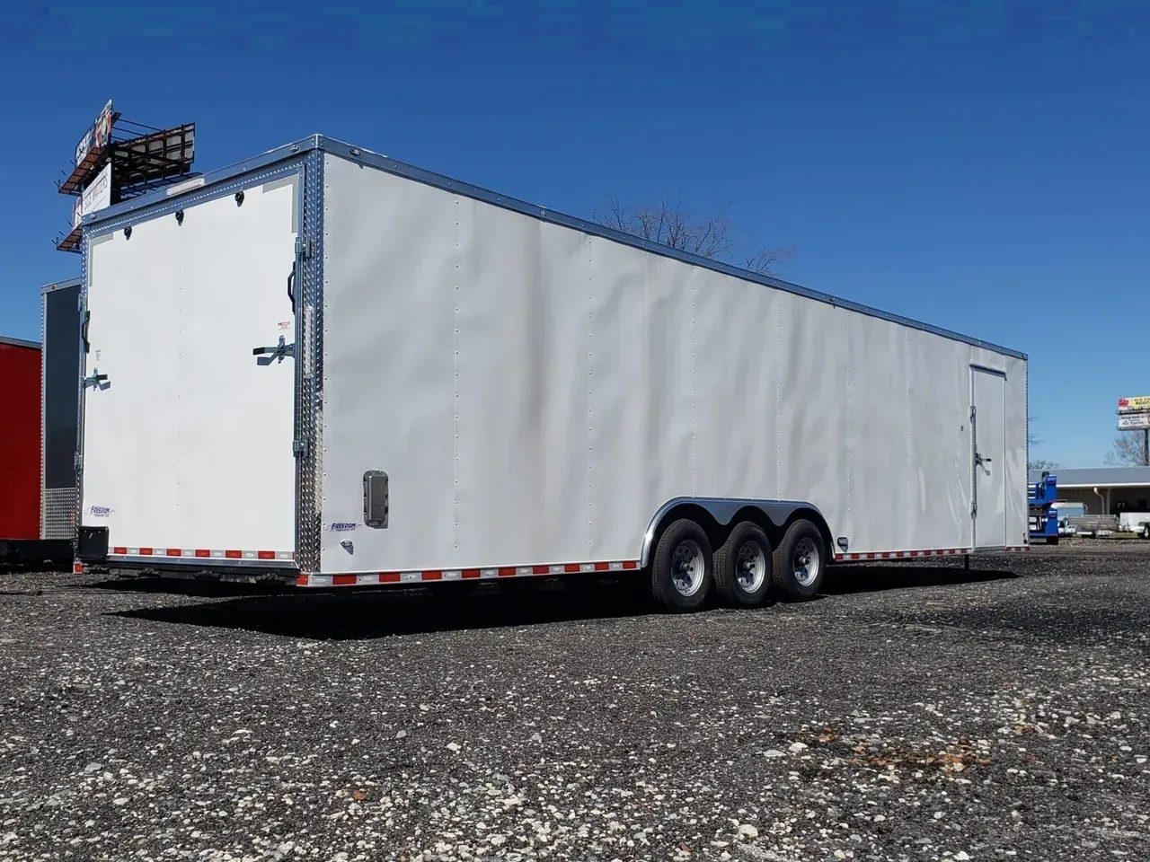 Car Hauler Trailer 2026 8.5X34 Freedom Trailers 8.5″x34 Triple Axle 15.6K Enclosed Car hauler Trailer -ECCW8534-088533 8.5 ft. x34 ft.