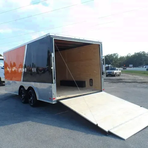 2025 Covered Wagon 8.5x16 Black & Orange Slant Nose Enclosed Cargo Trailer - Bonaire, GA