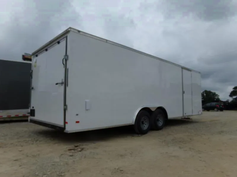 Covered Wagon Trailer 8.5x24 10k Carhauler w/ ramp door Enclosed Cargo